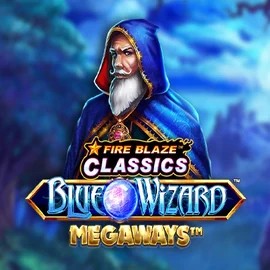 Official Slots logo: Fire Blaze Blue Wizard Megaways by Rarestone Gaming at Wintino Casino